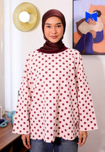 Load image into Gallery viewer, Hana Polka T-Shirt (Pink Wine)