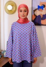 Load image into Gallery viewer, Hana Polka T-Shirt (Blue Brick)