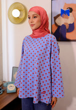 Load image into Gallery viewer, Hana Polka T-Shirt (Blue Brick)