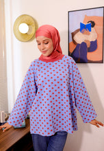 Load image into Gallery viewer, Hana Polka T-Shirt (Blue Brick)