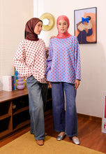 Load image into Gallery viewer, Hana Polka T-Shirt (Blue Brick)