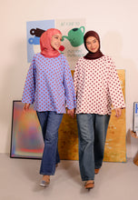 Load image into Gallery viewer, Hana Polka T-Shirt (Blue Brick)