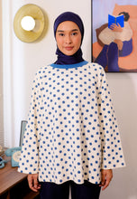 Load image into Gallery viewer, Hana Polka T-Shirt (White Teal)