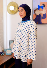 Load image into Gallery viewer, Hana Polka T-Shirt (White Teal)