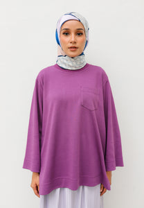 Zen Boxy T-Shirt (Dark purple)