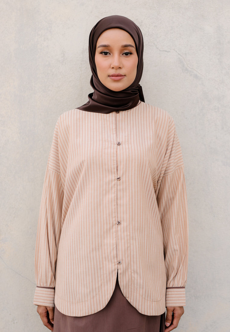 Aamily Stripe Top (Dark Choco)