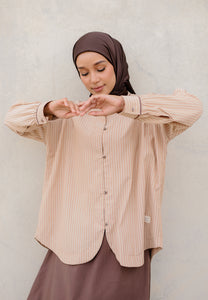 Aamily Stripe Top (Dark Choco)