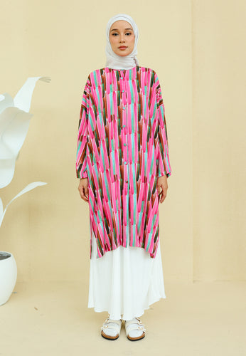 Ibna Printed Tunic (Rose Pink)