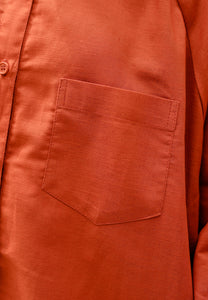 Hessa Linen Top (Brick Orange)