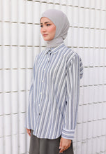 Load image into Gallery viewer, Nouf Stripe Top (Blue Grey)