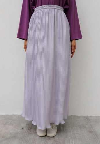 Tyesha Pleated Skirt (Pale Purple)