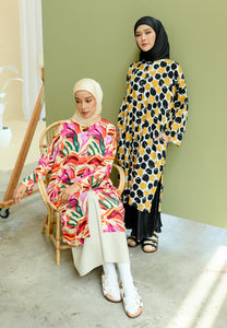 Ibna Printed Tunic (White Yellow)