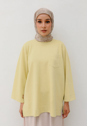 Zen Boxy T-Shirt (Light Yellow)