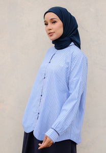 Aamily Stripe Top (Dark Blue)