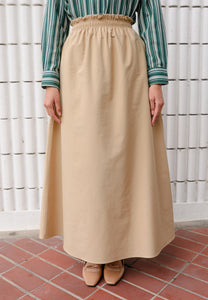 Armel Cotton Skirt (Khaki)