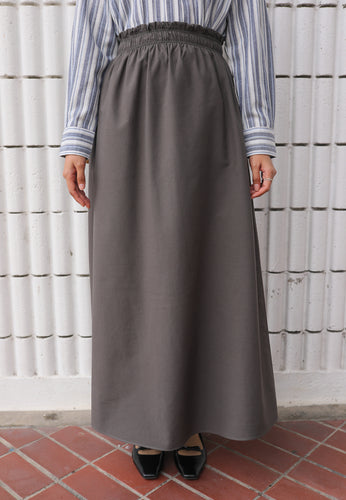 Armel Cotton Skirt (Dark Grey)