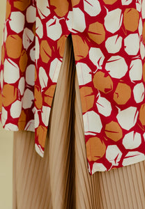 Ibna Printed Tunic (Red Brown)