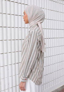 Nouf Stripe Top (Sage Green)
