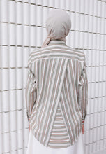 Load image into Gallery viewer, Nouf Stripe Top (Sage Green)