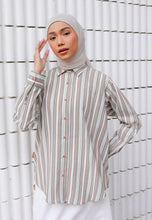Load image into Gallery viewer, Nouf Stripe Top (Sage Green)
