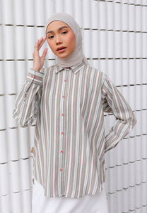 Nouf Stripe Top (Sage Green)