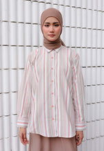 Load image into Gallery viewer, Nouf Stripe Top (Nude Orange)