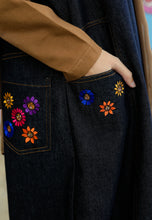 Load image into Gallery viewer, Bunga-Bunga Pinafore (Blue-Black)