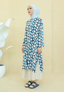 Ibna Printed Tunic (Dark Blue)