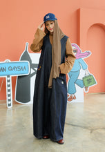 Load image into Gallery viewer, Bunga-Bunga Pinafore (Blue-Black)