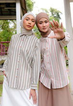 Load image into Gallery viewer, Nouf Stripe Top (Sage Green)