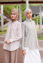 Load image into Gallery viewer, Nouf Stripe Top (Nude Orange)