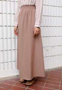 Armel Cotton Skirt (Brown)