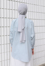 Load image into Gallery viewer, Camilla Checkered Top (Pastel Blue)