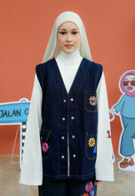 Load image into Gallery viewer, Bunga-Bunga Vest (Blue-Black)