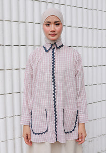 Camilla Checkered Top (Pastel Pink)