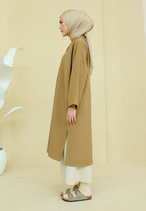 Ibna Printed Tunic (Moss Green Waffle)