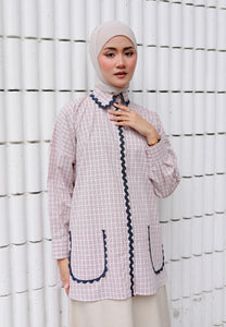 Camilla Checkered Top (Pastel Pink)