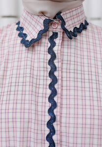 Camilla Checkered Top (Pastel Pink)