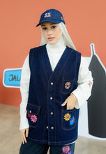 Load image into Gallery viewer, Bunga-Bunga Vest (Blue-Black)