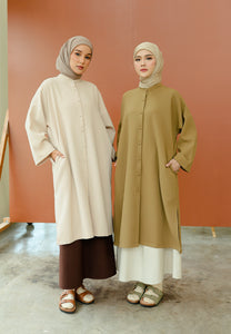 Ibna Printed Tunic (Nude Waffle)