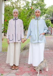 Camilla Checkered Top (Pastel Pink)