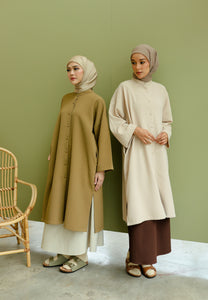 Ibna Printed Tunic (Moss Green Waffle)