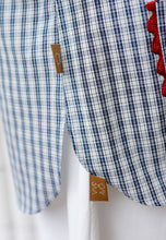 Load image into Gallery viewer, Camilla Checkered Top (Dark Blue)