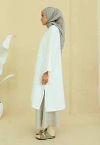 Ibna Printed Tunic (White Waffle)