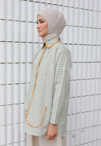 Camilla Checkered Top (Pastel Green)
