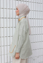Load image into Gallery viewer, Camilla Checkered Top (Pastel Green)