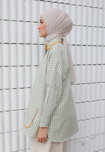 Camilla Checkered Top (Pastel Green)