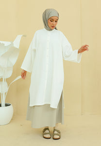 Ibna Printed Tunic (White Waffle)