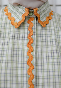 Camilla Checkered Top (Pastel Green)