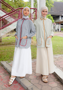 Camilla Checkered Top (Pastel Green)